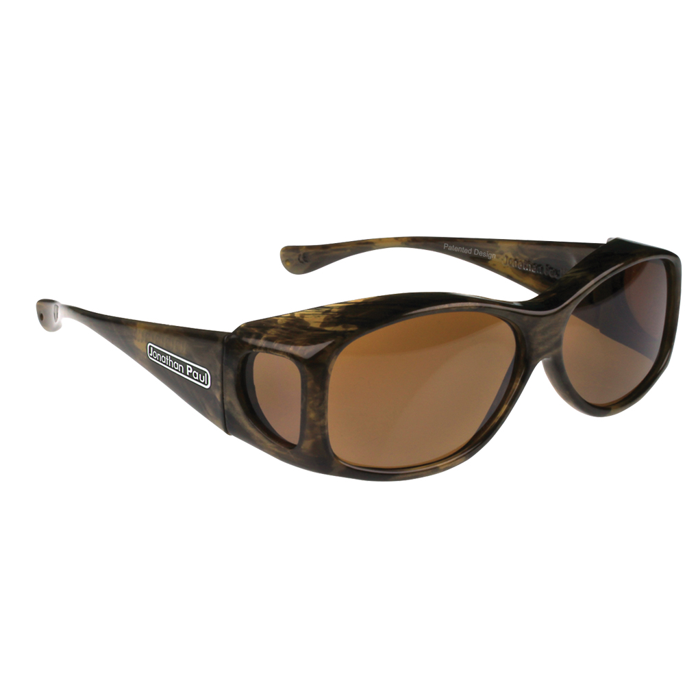Jonathan Paul Fitovers Glides Extra-Small Polarized Sunglasses - Brushed Horn & Polarvue Amber